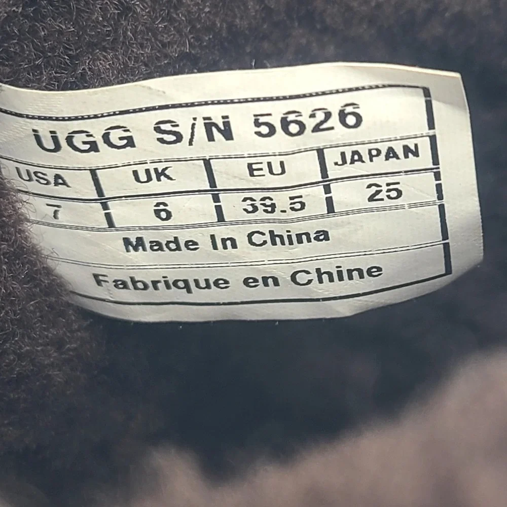 UGG Hartsville Leather Shearling Boots Mens 7 Brown Suede Winter Outdoors Warm